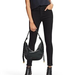 NWOT Stella McCartney Black Braided Shoulder Hobo Bag